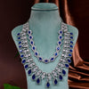 CZ Blue Sapphire Necklace Set