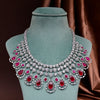 CZ Ruby Necklace Set