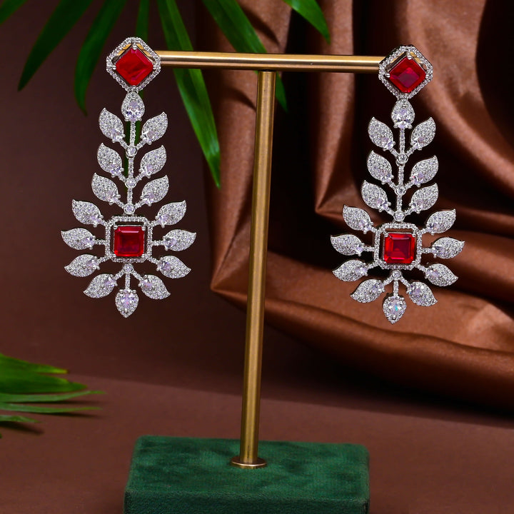 CZ Ruby Exclusive Necklace Set