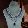 CZ Blue Sapphire Necklace Set