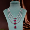 CZ Ruby Exclusive Necklace Set