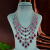 CZ Ruby Necklace Set