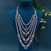 CZ Ruby Exclusive Necklace Set