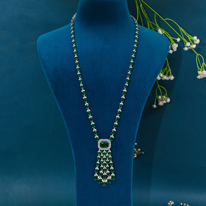 CZ Emerald Necklace Set