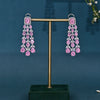 CZ Pink Sapphire Necklace Set