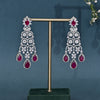 CZ Ruby Necklace Set