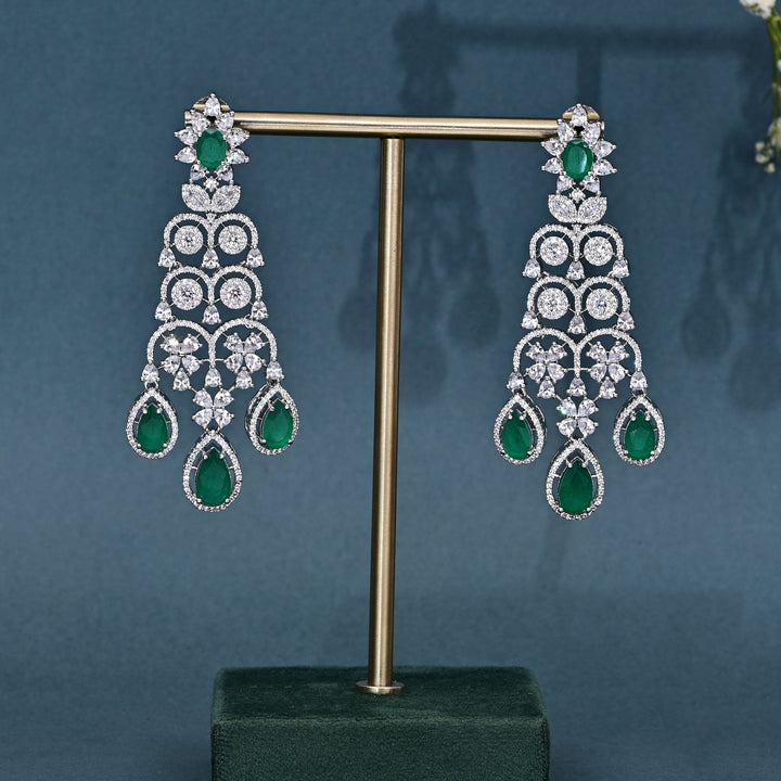 CZ Emerald Necklace Set