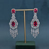 CZ Ruby Necklace Set