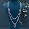 CZ Blue Sapphire Necklace Set