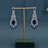 CZ Blue Sapphire Necklace Set