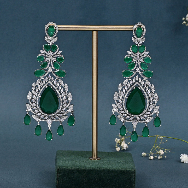 CZ Emerald Exclusive Necklace Set