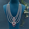 CZ Ruby Necklace Set