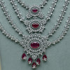 CZ Ruby Necklace Set