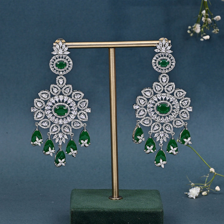 CZ Emerald Necklace Set