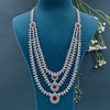 CZ Ruby Necklace Set