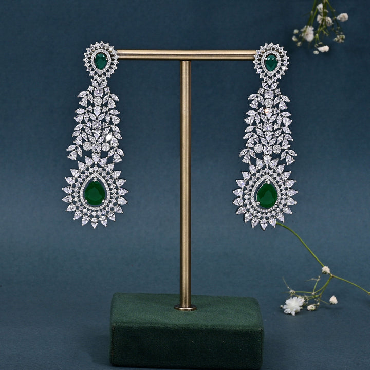 CZ Emerald Necklace Set