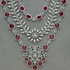 CZ Ruby Necklace Set