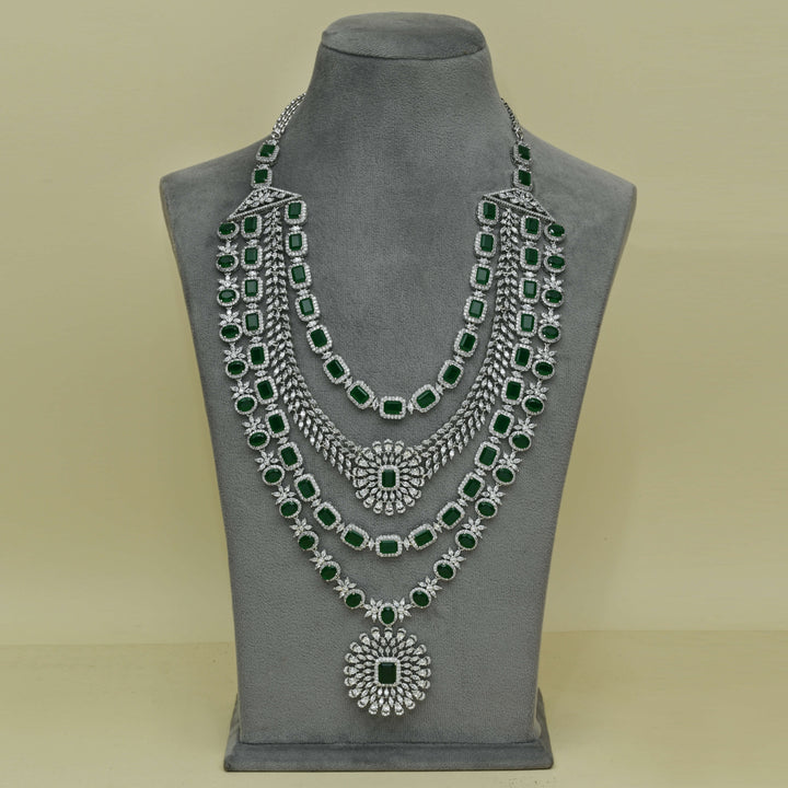 CZ Emerald Necklace Set