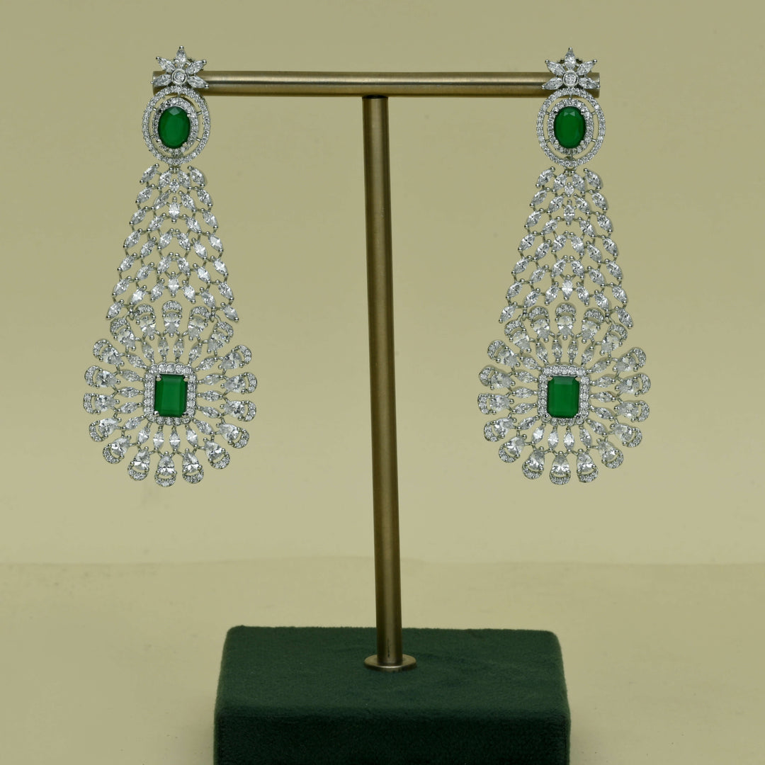 CZ Emerald Necklace Set