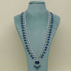 CZ Blue Sapphire Necklace Set