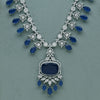 CZ Blue Sapphire Necklace Set