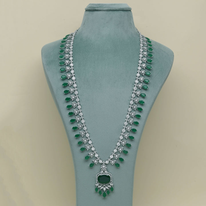 CZ Emerald Necklace Set