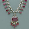 CZ Ruby Necklace Set