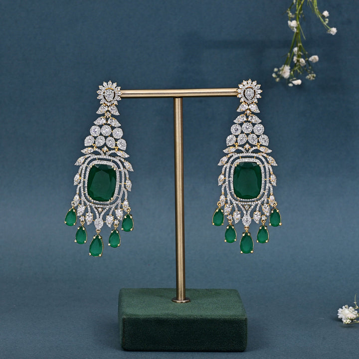 CZ Emerald Necklace Set