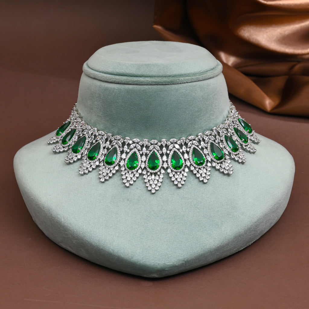 cz emerald choker