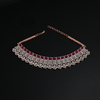 CZ Rose Gold Choker Set