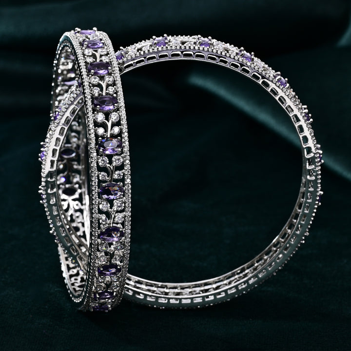 CZ Amethyst Bangle