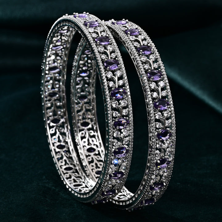 CZ Amethyst Bangle