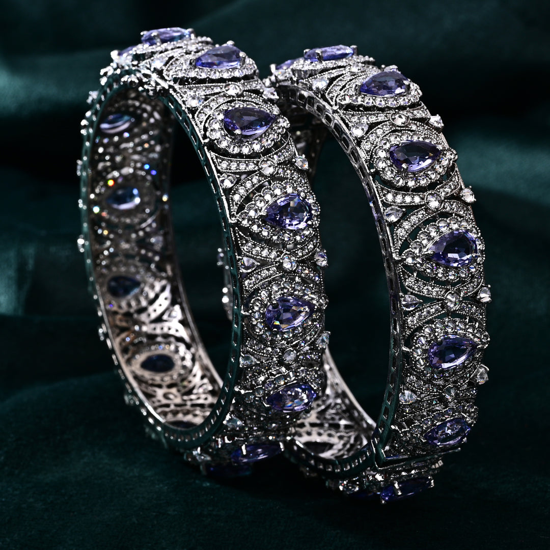 CZ Amethyst Bangle