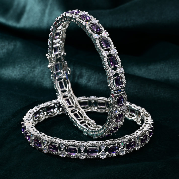 CZ Amethyst Bangle