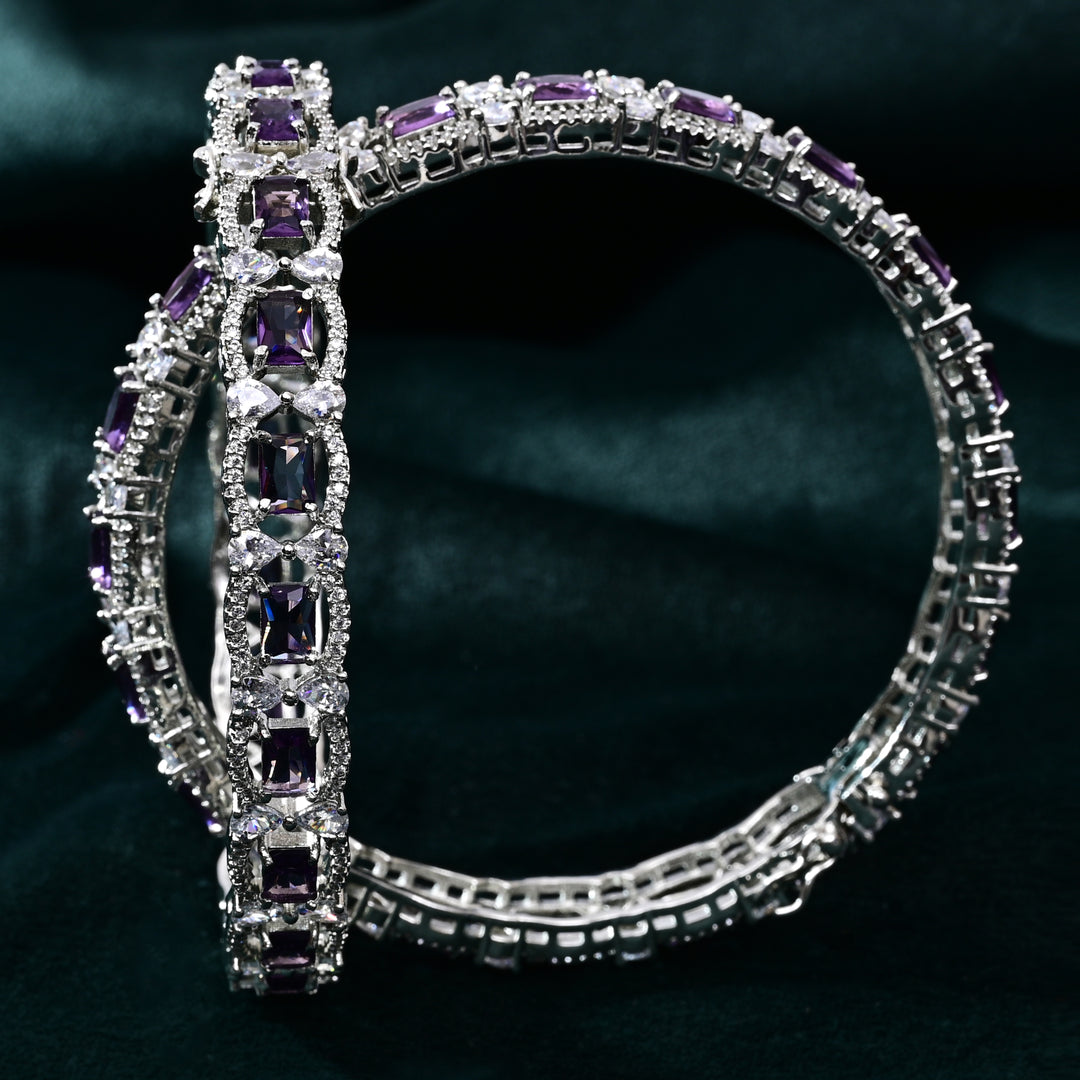 CZ Amethyst Bangle