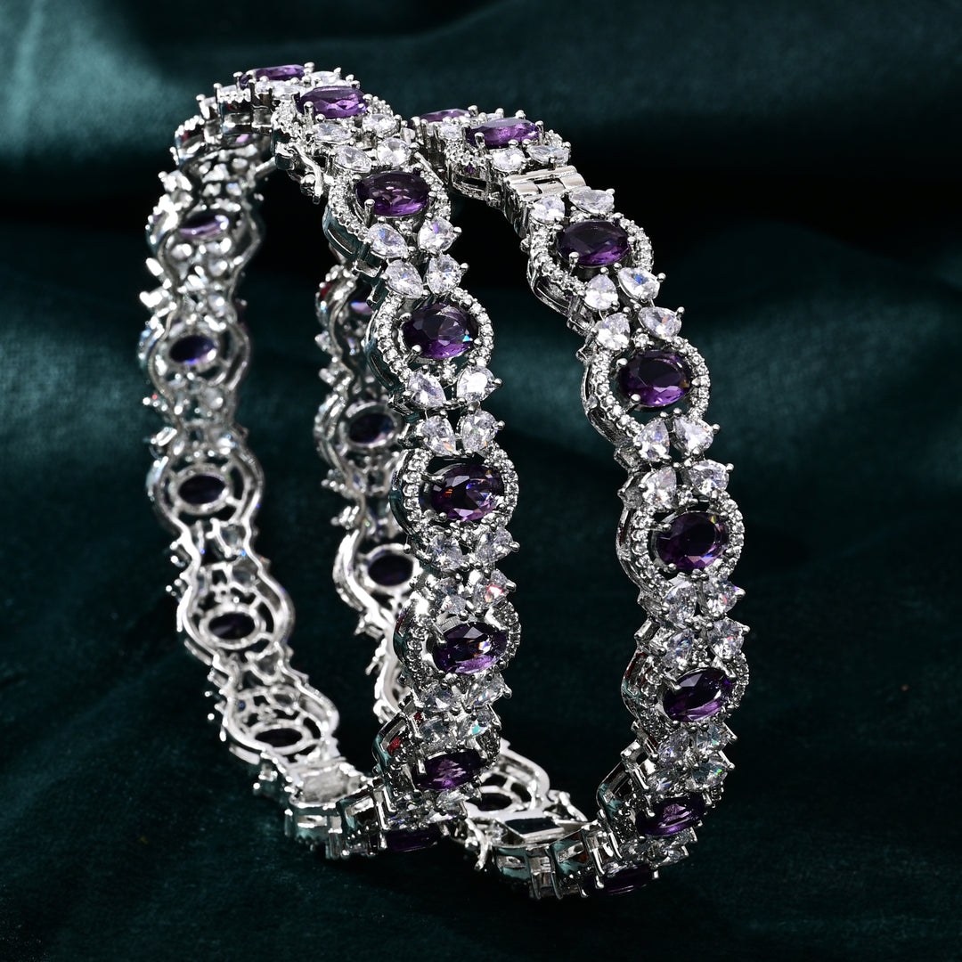 CZ Amethyst Bangle