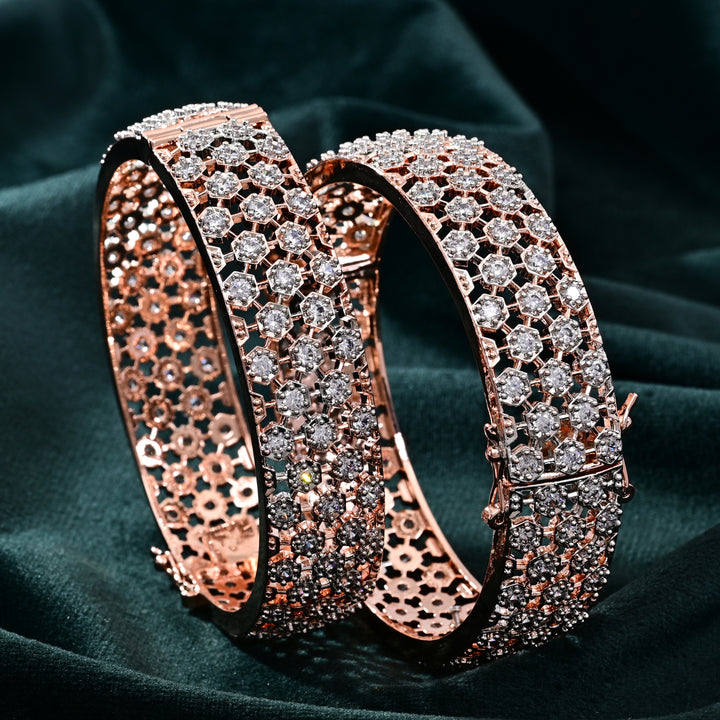 CZ Rose Gold Bangle