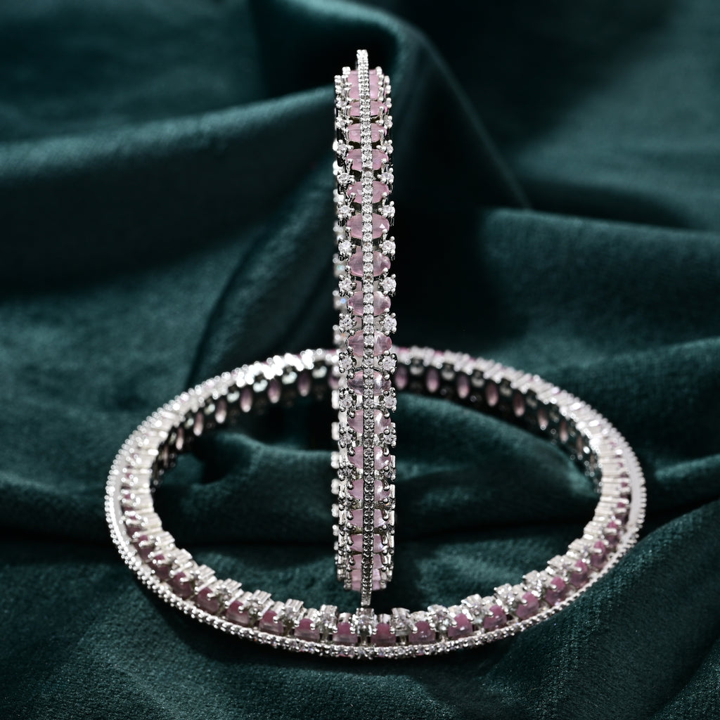 CZ Pink Sapphire Bangle