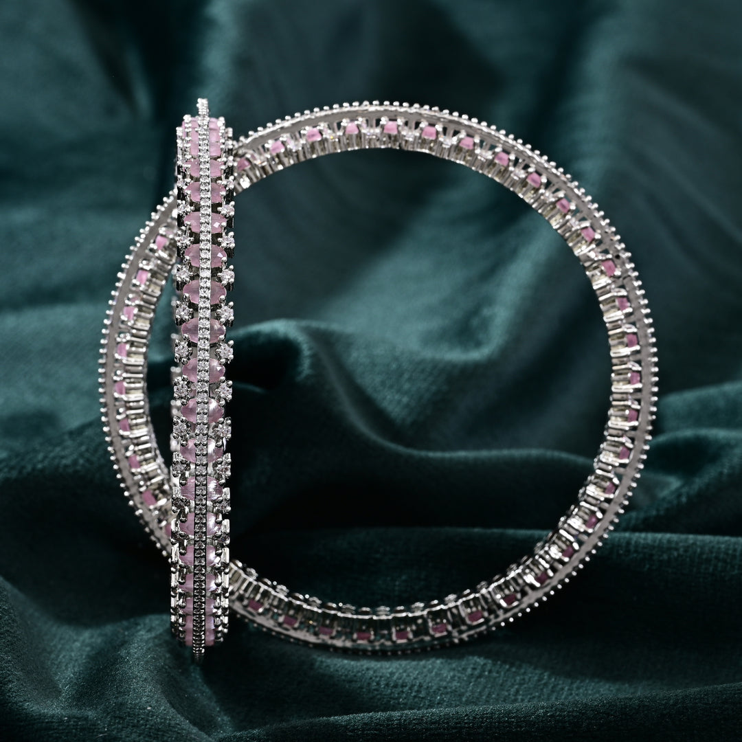 CZ Pink Sapphire Bangle