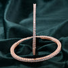 CZ Solitaire Rose Gold Bangle