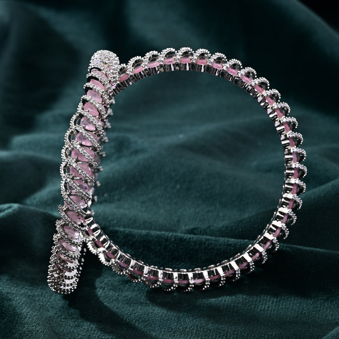 CZ Pink Sapphire Bangle