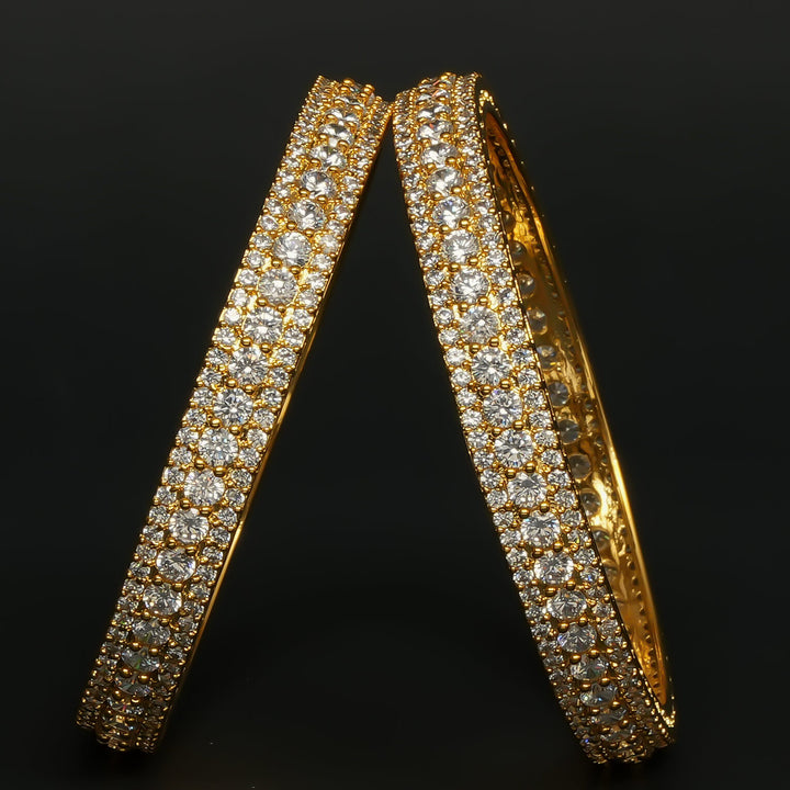 CZ Gold Finish Bangles
