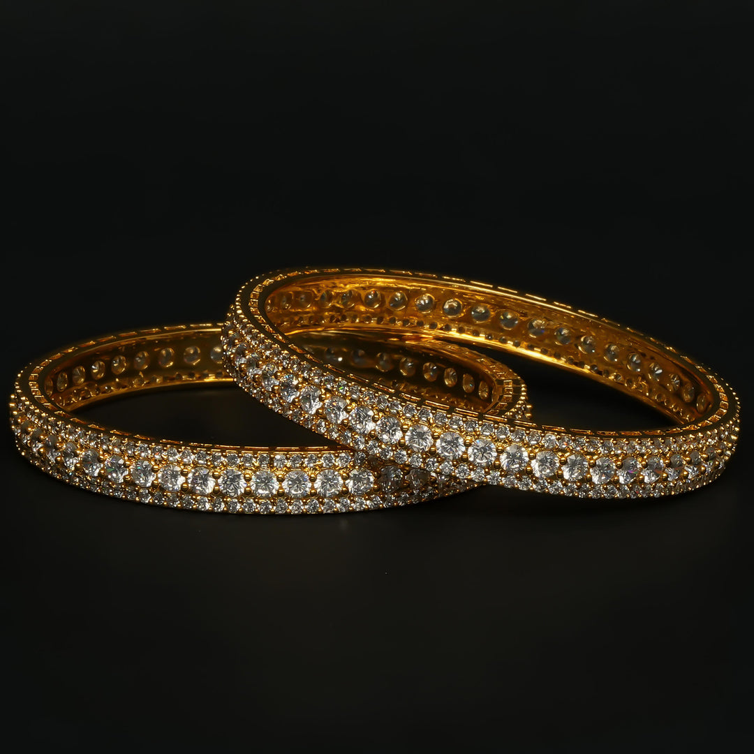 CZ Gold Finish Bangles