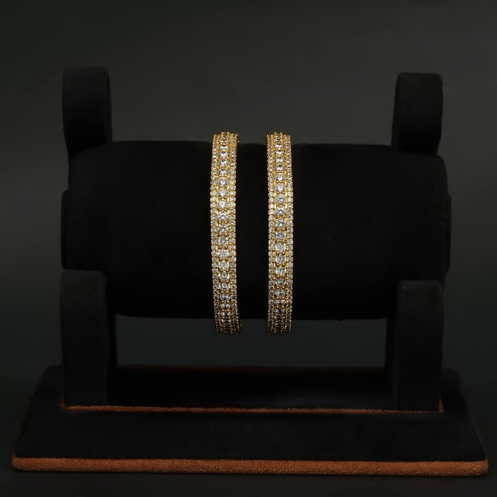 CZ Gold Finish Bangles