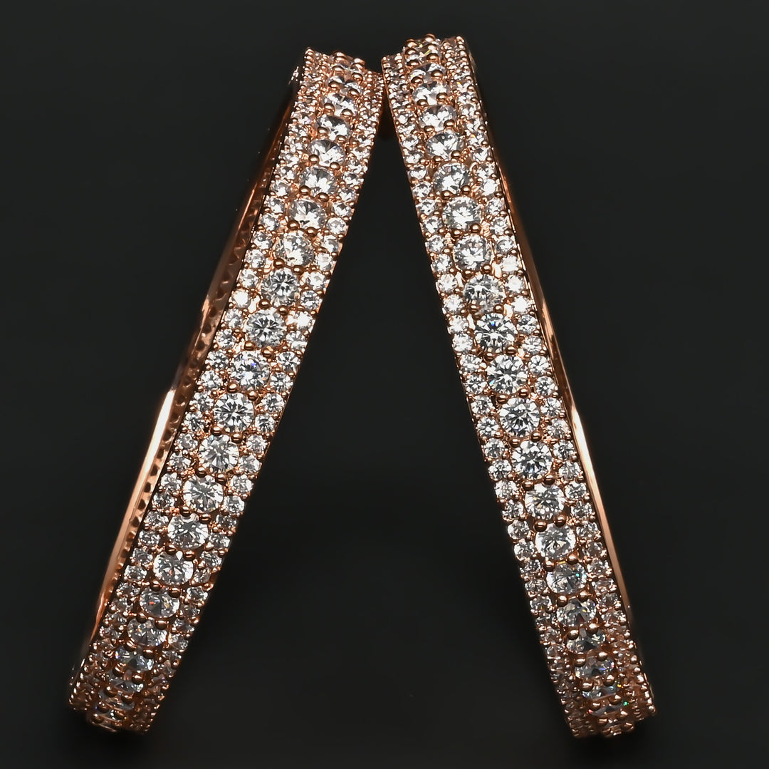 CZ Rose Gold Bangles