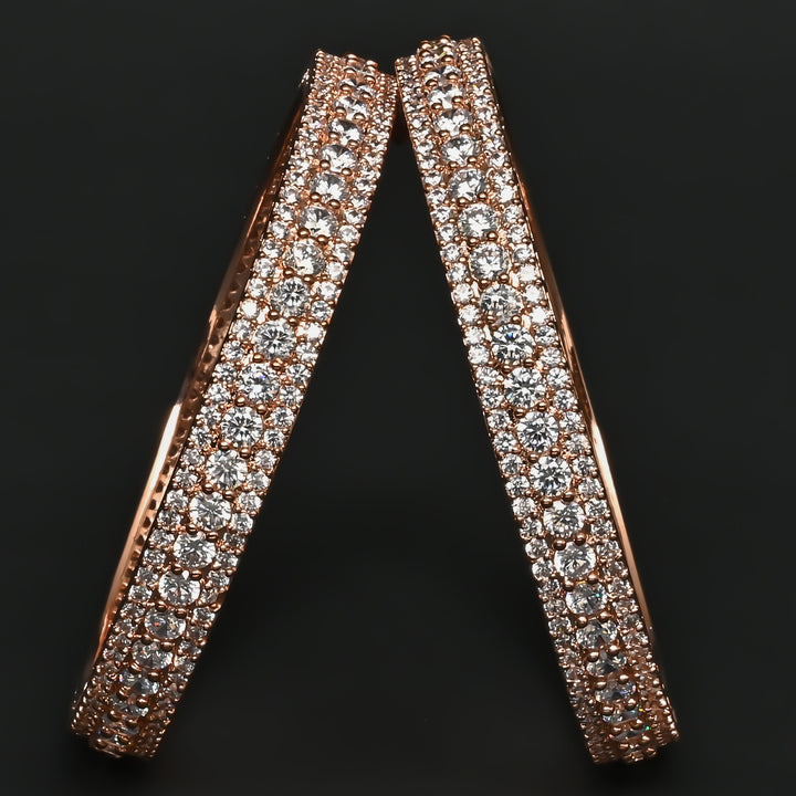 CZ Rose Gold Bangles