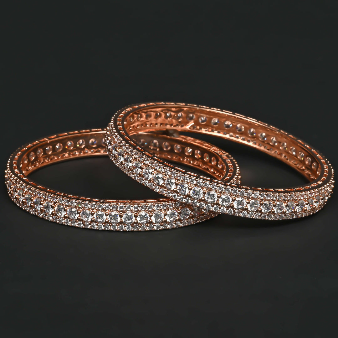 CZ Rose Gold Bangles