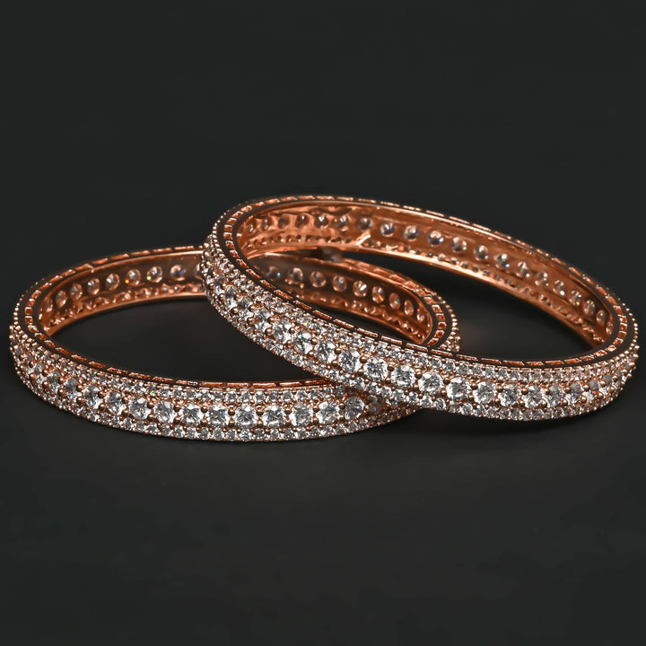CZ Rose Gold Bangles