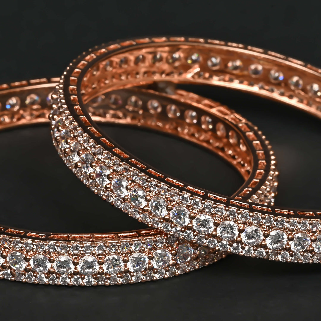 CZ Rose Gold Bangles