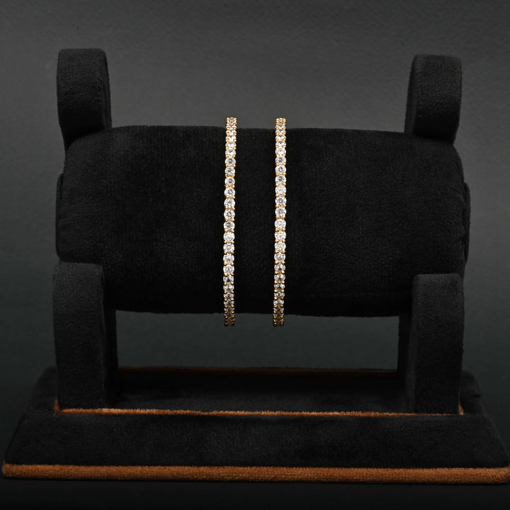 CZ Gold Finish Bangles